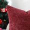 4 Packs Christmas Decorative Throw Pillow Covers Soft Chenille Woven Textured Accent Cushion Cases for Living Room Couch Bed Sofa Farmhouse Boho Home, 20x20 inch, Hunter Green and Wine Red